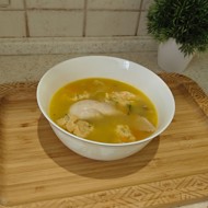 Куриный суп с сырными клецками