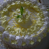 Лимонный торт с масляным кремом