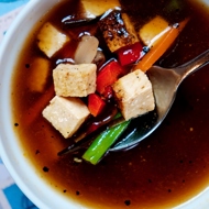 Миcо-суп с дайконом, тофу и лососем