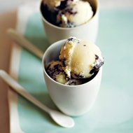 Мятное мороженое с кусочками шоколада