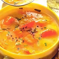 Овощной суп с тыквой и чечевицей