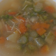 Овощной весенний суп с сыром