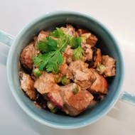 Печень с овощами