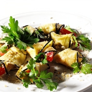 Салат из баклажанов с базиликом