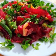 Салат из свеклы со спаржевой фасолью