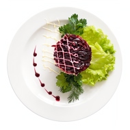 Салат из запеченной свеклы со сливочной заправкой из рокфора