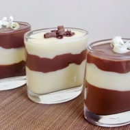 Шоколадно-ванильный пудинг слоями