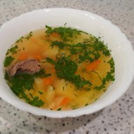Суп из говядины с рисом
