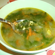 Суп из шпината «Турецкий»