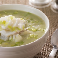 Суп-пюре из рыбы и зеленого горошка