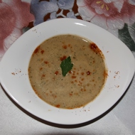 Суп пюре из телятины со спаржей и шпинатом