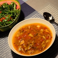 Суп с чечевицей и томатами