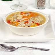Суп с кроликом и рисом карнароли