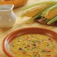 Суп с кукурузой и беконом