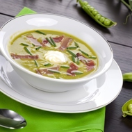 Суп с зеленым горошком и копченостями