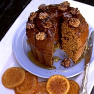 Тыквенно-ореховый торт с апельсиновыми цукатами
