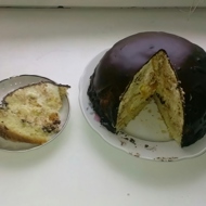 Торт-елочка из профитролей с кремом тирамиссу