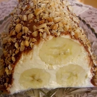 Творожный десерт «Бананы под снегом»