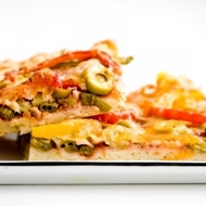 Вегетарианская пицца со стручковой фасолью