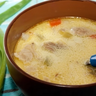 Зимний куриный суп со сливками и карри