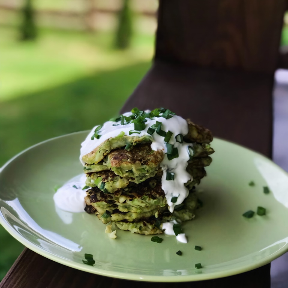 Кабачковые оладьи с кукурузной мукой