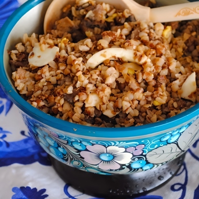 Каша гречневая с грибами и луком - пошаговый рецепт с фото на Готовим дома