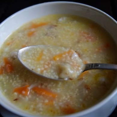 Суп с овощами и рисом