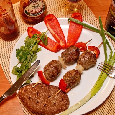 Люля-кебаб из говядины с паприкой , пошаговый рецепт на ккал, фото, ингредиенты - Юна