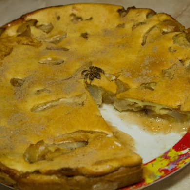 Пирог с яблоками на маргарине