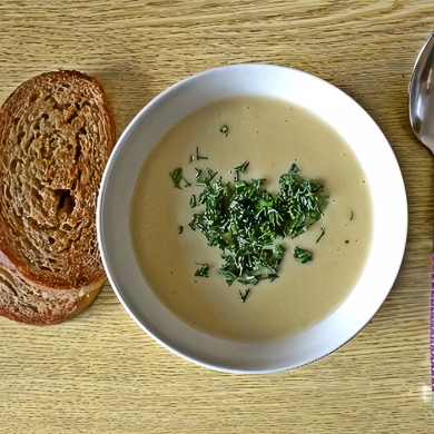 Чесночный крем-суп с цукини, пошаговый рецепт на 345 ккал, фото, ингредиенты - LapSha (Мария)
