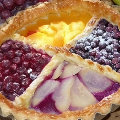 рецепт пирога с замороженными ягодами из готового слоеного теста | Дзен