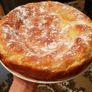 Тёртый яблочный пирог с заварным кремом в духовке: рецепт - Лайфхакер
