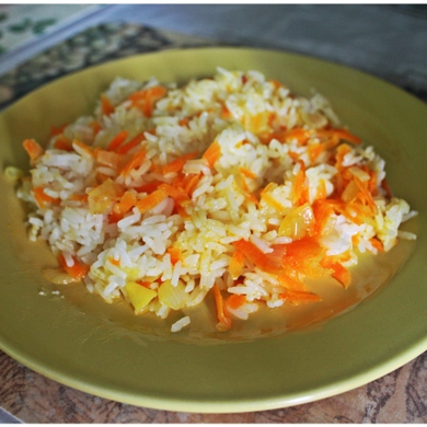 Рис тушёный с овощами