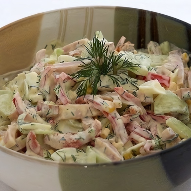 Салат с сыром, яблоком и ветчиной рецепт – Русская кухня: Салаты. «Еда»