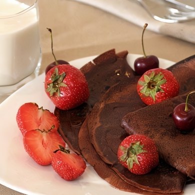 Шоколадные блины на молоке — пошаговый рецепт с фото
