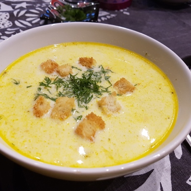 Сырный с макаронами суп - рецепт автора Наталья Малышева