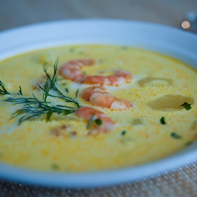 Сырный суп с креветками - Рецепты - Hochland