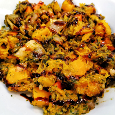 Постное овощное рагу в тыкве, пошаговый рецепт на ккал, фото, ингредиенты - Ла Ванда