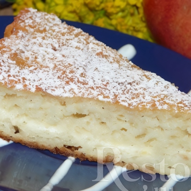Насыпной яблочно-манный пирог сочный и нежный