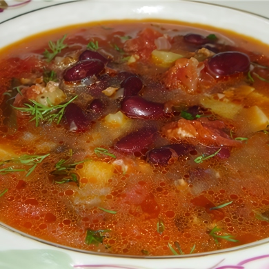 Как приготовить рецепт Фасолевый суп с говядиной
