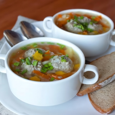 Ингредиенты для супа с фрикадельками
