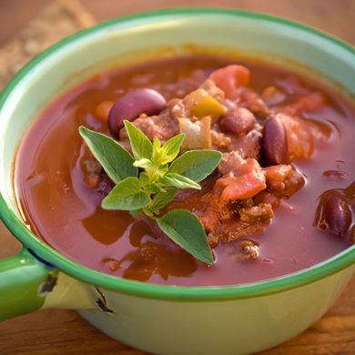 Рецепт Суп с телятиной и фасолью. Калорийность, химический состав и пищевая ценность.