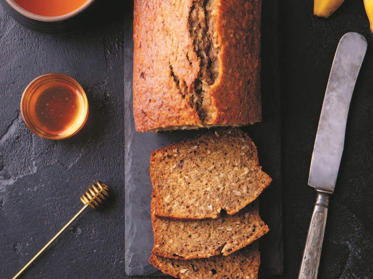 Banana Bread with Honey "Hive Code"