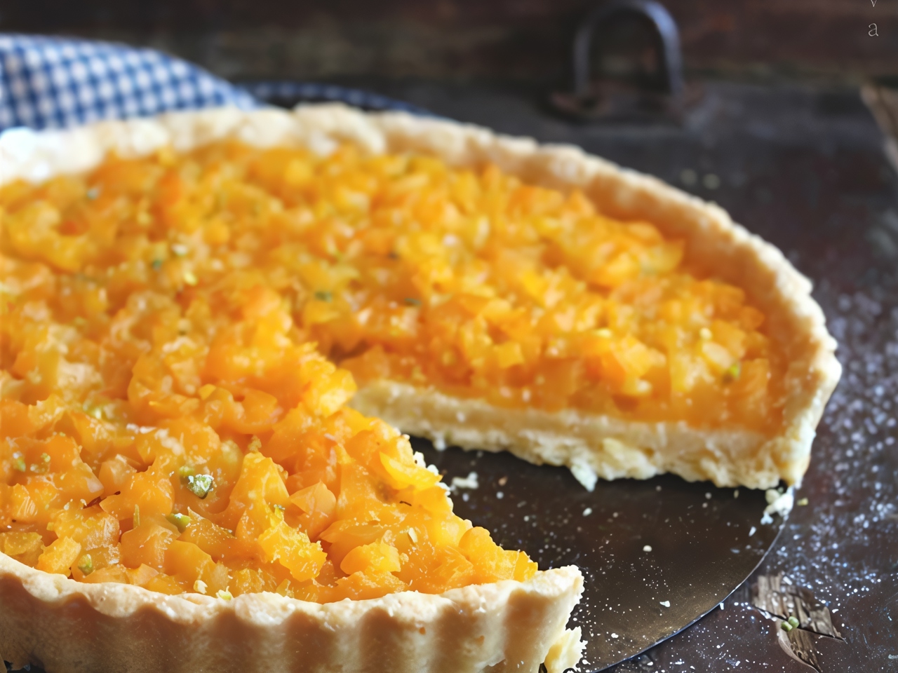 Apricot Tart with Almond Cream and Vanilla
