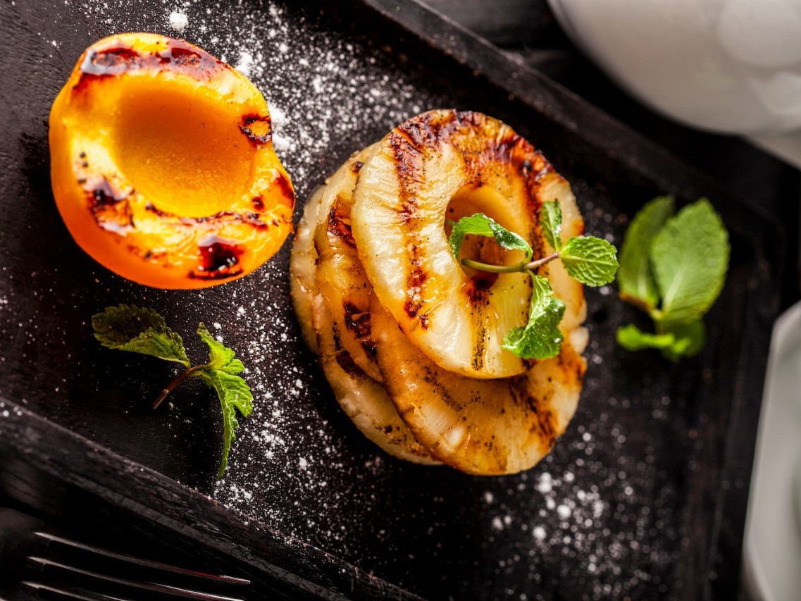 Grilled Pineapple and Peach