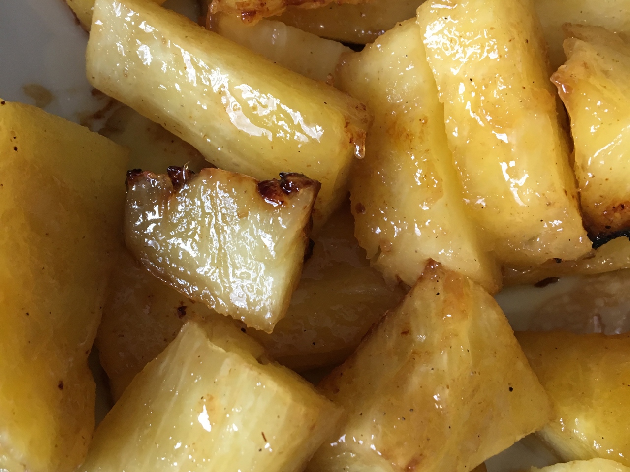 Pineapples in Cardamom Glaze