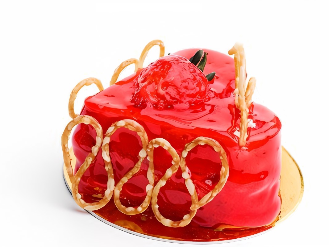Orange Dessert Cheese with Raspberry-Strawberry Sauce