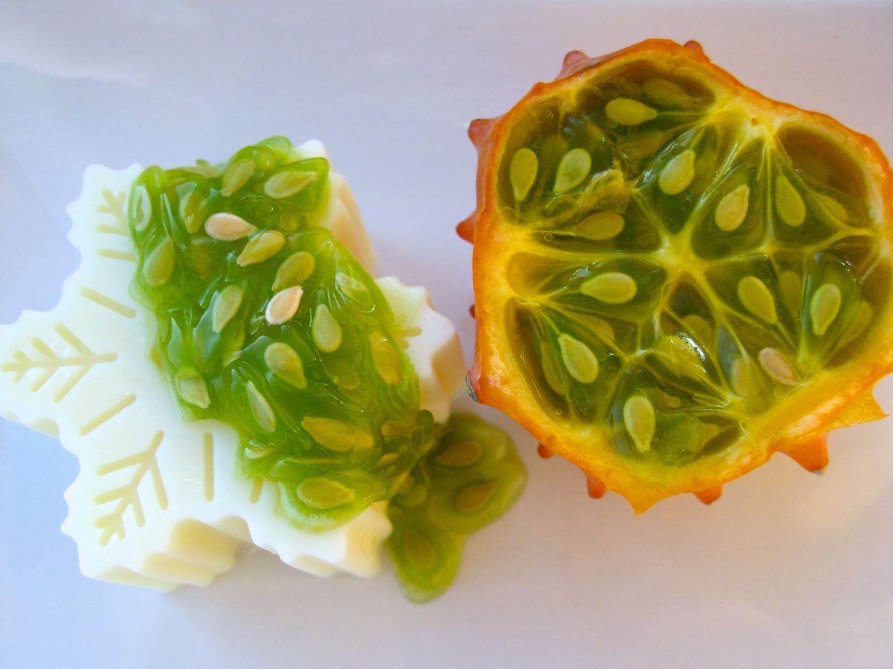 Orange Sherbet with Kiwano