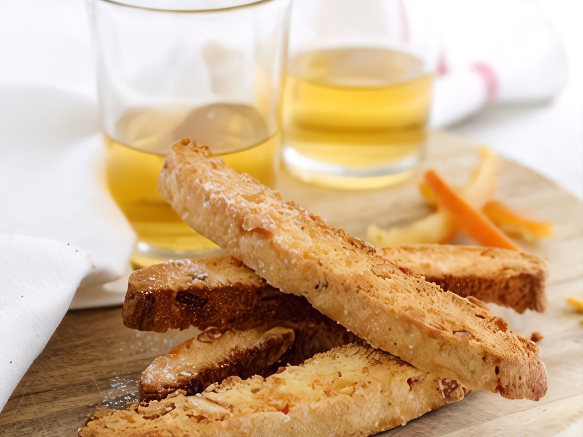 Orange Biscotti with White Chocolate