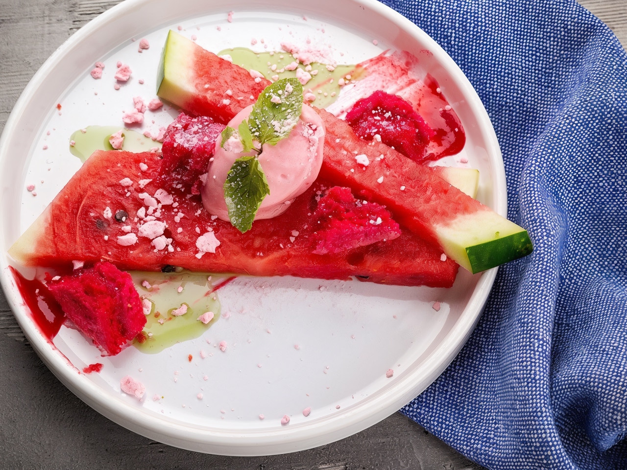 Watermelon with Marzipan